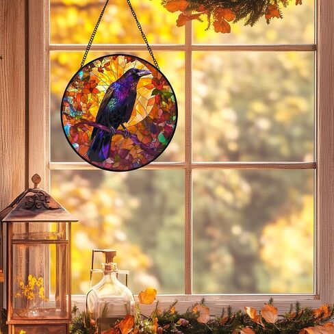 Dragon Stained Glass Window Hanging, 20cm/7.87in Dragon Sun Catcher Decor, Dragon Suncatchers for Friends and Family (Dragon) in Saudi Arabia