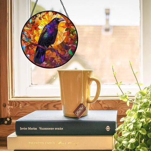 Dragon Stained Glass Window Hanging, 20cm/7.87in Dragon Sun Catcher Decor, Dragon Suncatchers for Friends and Family (Dragon) in Saudi Arabia