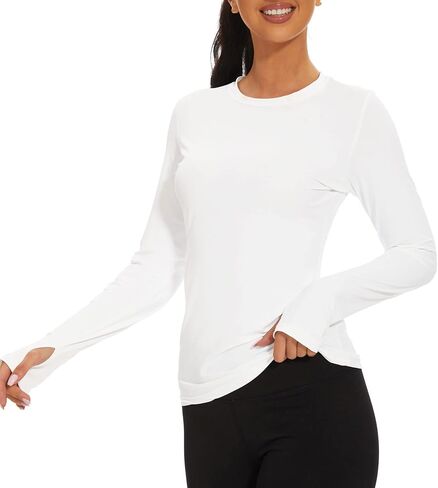 Zando Rash Guard for Women UPF 50+ SPF UV Sun Protection Hiking Long Sleeve Workout Tops for Women Dry Fit Swim Shirt in Saudi Arabia