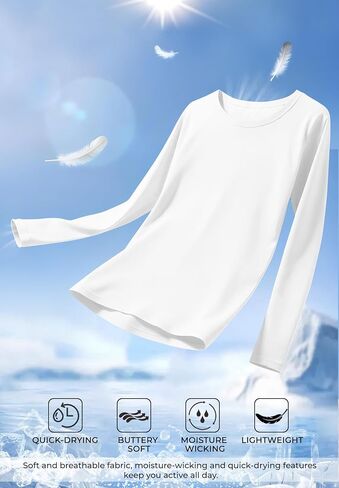 Zando Rash Guard for Women UPF 50+ SPF UV Sun Protection Hiking Long Sleeve Workout Tops for Women Dry Fit Swim Shirt in Saudi Arabia