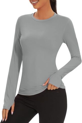 Zando Rash Guard for Women UPF 50+ SPF UV Sun Protection Hiking Long Sleeve Workout Tops for Women Dry Fit Swim Shirt in Saudi Arabia