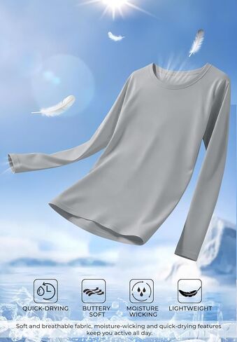 Zando Rash Guard for Women UPF 50+ SPF UV Sun Protection Hiking Long Sleeve Workout Tops for Women Dry Fit Swim Shirt in Saudi Arabia