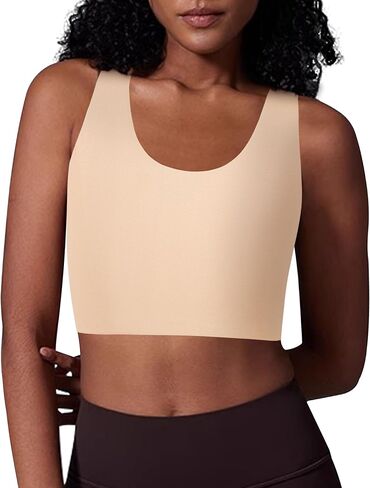 XUJI Seamless Chest Binder Women FTM Transgender Wireless Binder Sport Compression Bra Pullover Tank Top in Saudi Arabia