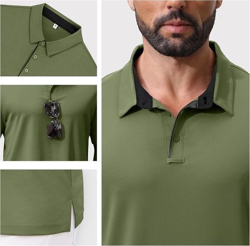 Niashot Men Polo Shirt Shirt Sleeve Golf Sports Tee in Kuwait
