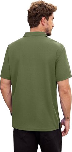 Niashot Men Polo Shirt Shirt Sleeve Golf Sports Tee in Kuwait