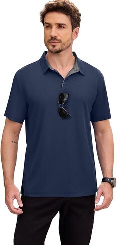 NIASHOT Men’s Polo Shirt Short Sleeve Golf Sports Casual Tee in Saudi Arabia