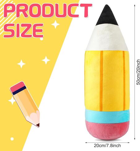 لطيف وسادة قلم رصاص الفصول الدراسية وسادة فخمة كبيرة رمي وسادة العودة المدرسة وسادة الإبداعية لطيف قلم رصاص أفخم لغرفة القراءة الديكور هدية حفلة عيد ميلاد in Kuwait