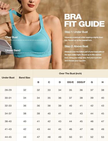 ZeroBound Women's High Impact Sports Bra Criss-Cross Back Full Coverage in Kuwait