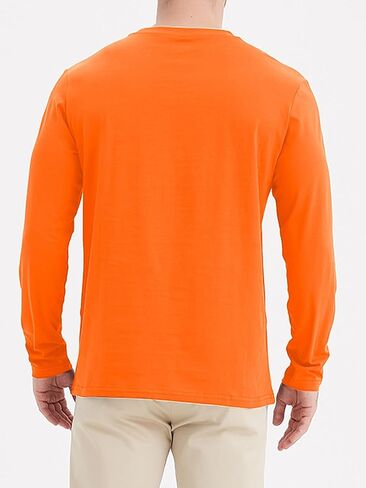 Neyouqe Mens Long Sleeve Tee Tee قمصان قطنية غير رسمية قمصان خريف شتاء قمم عادية للرجال قميص عمل عصري أعلى in Kuwait