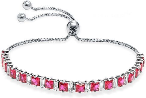 LeCalla 925 Sterling Silver CZ Classic Tennis Bracelet | Silver Tennis Bracelets for Women | Crystal Bracelet Women's Wedding Birthday Trendy Jewelry Gifts in Saudi Arabia