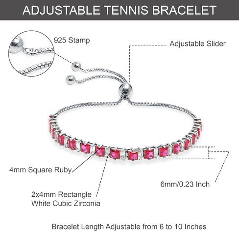 LeCalla 925 Sterling Silver CZ Classic Tennis Bracelet | Silver Tennis Bracelets for Women | Crystal Bracelet Women's Wedding Birthday Trendy Jewelry Gifts in Saudi Arabia