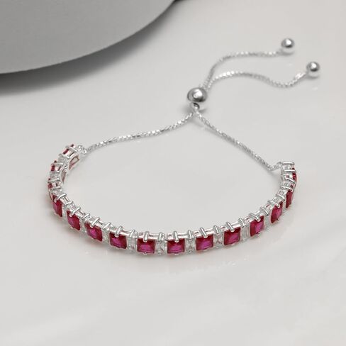LeCalla 925 Sterling Silver CZ Classic Tennis Bracelet | Silver Tennis Bracelets for Women | Crystal Bracelet Women's Wedding Birthday Trendy Jewelry Gifts in Saudi Arabia