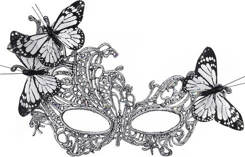 Lace Masquerade Masks for Women - 2025 Venetian Butterfly Mask with Rhinestone, 1950s Eyemask for Woman in Kuwait