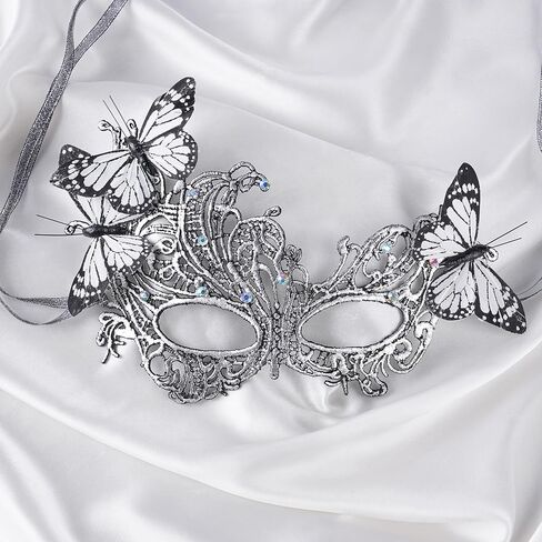 Lace Masquerade Masks for Women - 2025 Venetian Butterfly Mask with Rhinestone, 1950s Eyemask for Woman in Kuwait