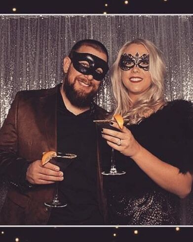 مجموعة قناع تنكر الزوجين - أقنعة الأزياء السوداء للنساء والرجال - Cosplay & Party Masquerade Ball in Kuwait