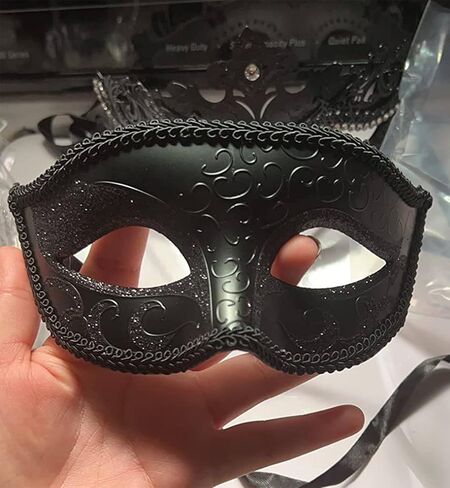 مجموعة قناع تنكر الزوجين - أقنعة الأزياء السوداء للنساء والرجال - Cosplay & Party Masquerade Ball in Kuwait