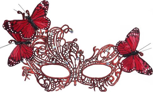 Lace Masquerade Masks for Women - 2025 Venetian Butterfly Mask with Rhinestone, 1950s Eyemask for Woman in Kuwait