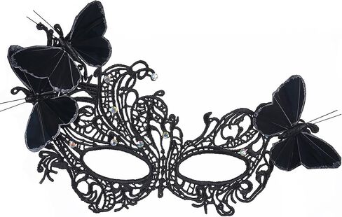 Lace Masquerade Masks for Women - 2025 Venetian Butterfly Mask with Rhinestone, 1950s Eyemask for Woman in Saudi Arabia