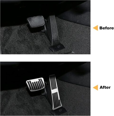 متوافق مع Kia K5 Sportage 2025 2024 2023 2022 2021 2020 متوافق مع Hyundai Tucson Santa Sonata Palisade Associory Care Foot Pedal Cover Pads -Silver in Kuwait