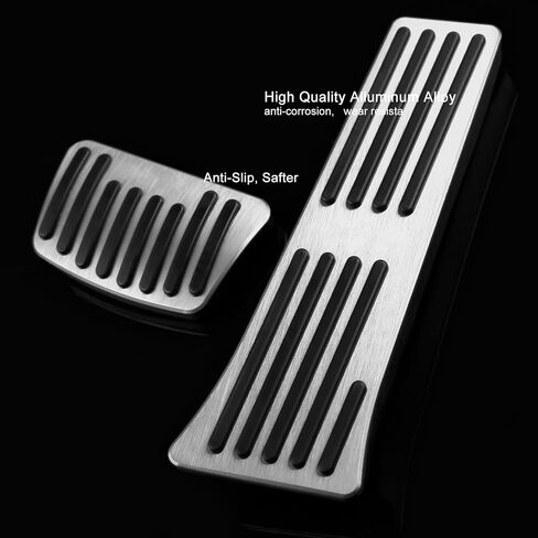 متوافق مع Kia K5 Sportage 2025 2024 2023 2022 2021 2020 متوافق مع Hyundai Tucson Santa Sonata Palisade Associory Care Foot Pedal Cover Pads -Silver in Kuwait