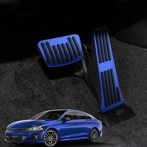 متوافق مع Kia K5 Sportage 2025 2024 2023 2022 2021 2020 متوافق مع Hyundai Tucson Santa Sonata Palisade Associory Care Foot Pedal Cover Pads -Silver in Kuwait
