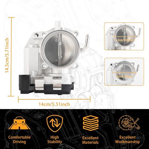 Electronic Throttle Body Assembly Fit for Volkswagen Beetle Golf Jetta Passat Rabbit 2.5L L5, Replace Part # S20432 07K133062A 07K-133-062-A in Kuwait