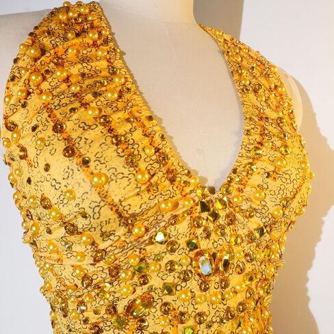 Sexy Yellow Crystal Bodysuit Fringe Nightclub Party Ds Leotard Birthday Celebrate Singer Team Pole Dance Clothing in Saudi Arabia