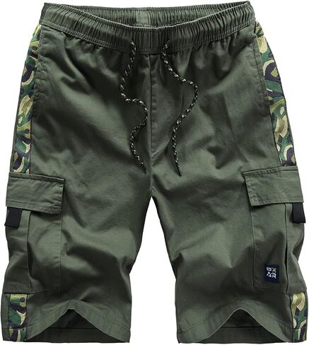 XinYangNi Women's Casual Cargo Shorts with Pockets Elastic High Waist Drawstring Bermuda Shorts for Women in Saudi Arabia