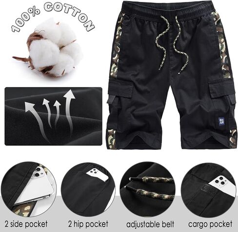 XinYangNi Women's Casual Cargo Shorts with Pockets Elastic High Waist Drawstring Bermuda Shorts for Women in Saudi Arabia