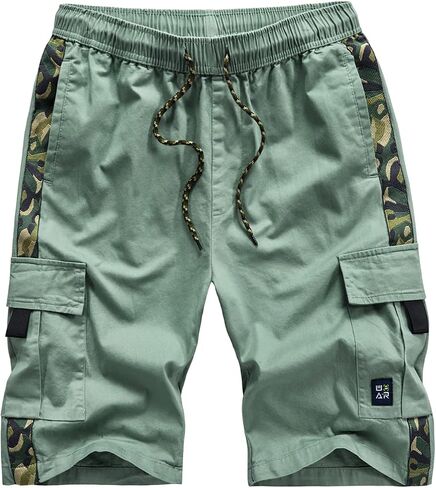 XinYangNi Women's Casual Cargo Shorts with Pockets Elastic High Waist Drawstring Bermuda Shorts for Women in Saudi Arabia