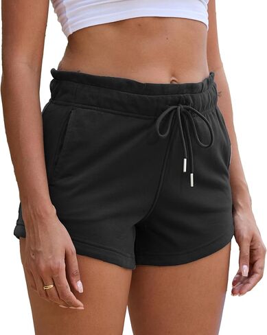 Women's Sweat Shorts Cotton French Terry Drawstring Summer Workout Casual Lounge Shorts with Pockets in Saudi Arabia
