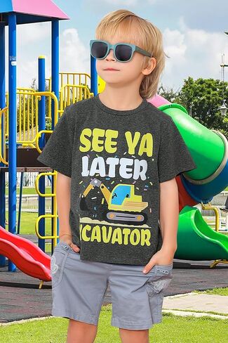 kids4ever الأولاد تي شيرت القطن الأبجدية نمط الشاحنة قصيرة الأكمام قميص تي شيرت لمدة 2-6 سنوات in Kuwait