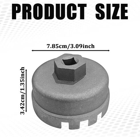 Oil Filter Wrench for Toyota 4 Runner, Prius, RAV4, Highlander, Tundra, 64mm 14 Flute Oil Filter Cap Wrenches Removal Tool for 2.5-5.7L Engine, Aluminum Oil Filter Socket Set (Black) in Saudi Arabia