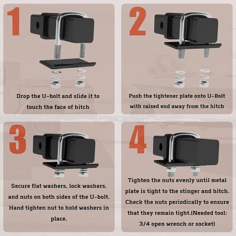 2" Adjustable Trailer Hitch - 4" Rise/Drop Height, 2'' & 2-5/16'' Ball Hitches 25000 Lbs Heavy Duty Towing Ball Mount, RVs, Campers, Boat Trailers in Kuwait