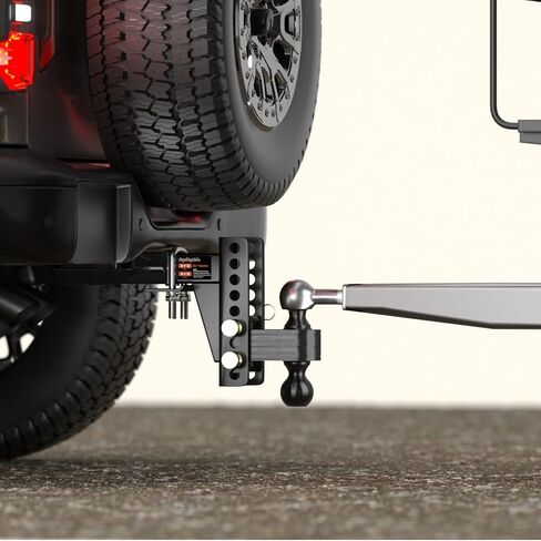 2" Adjustable Trailer Hitch - 4" Rise/Drop Height, 2'' & 2-5/16'' Ball Hitches 25000 Lbs Heavy Duty Towing Ball Mount, RVs, Campers, Boat Trailers in Kuwait