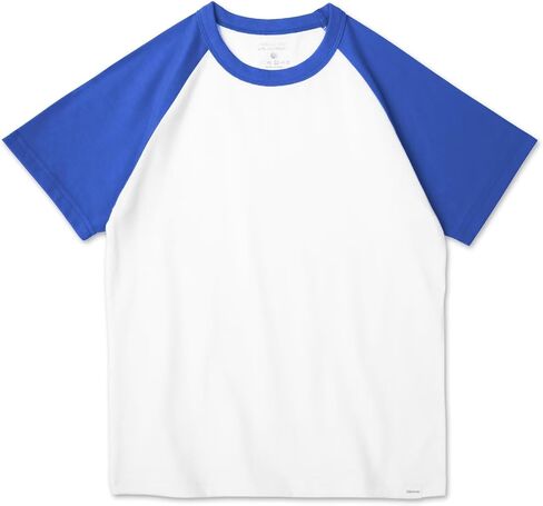 الأولاد Tshirt Raglan قميص قصير الأكمام لون كتلة القطن مزيج الأساس Tees Tees Treasable Therts Therts خفيفة الوزن خفيفة in Kuwait