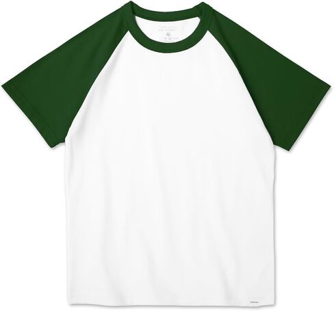 الأولاد Tshirt Raglan قميص قصير الأكمام لون كتلة القطن مزيج الأساس Tees Tees Treasable Therts Therts خفيفة الوزن خفيفة in Kuwait