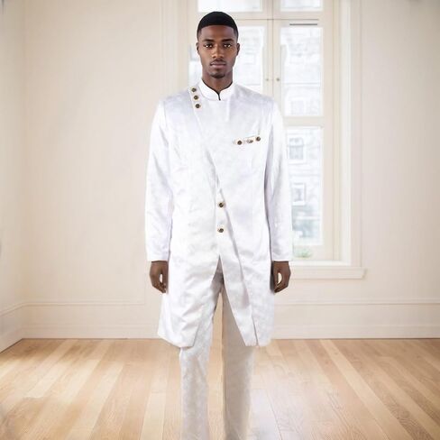 African Clothes for Men Dashiki Slim Fit Jacket and Trousers Set Formal Attire for Wedding in Saudi Arabia