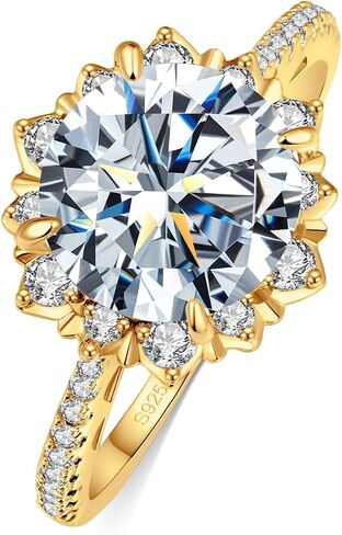 0.5/1.5/2/3CT خاتم الخطوبة مويسانيت للنساء ، د ، حلقة زفاف ، خاتم الزفاف ، خاتم خطوبة هالة الفضة الفضية S925 in Kuwait