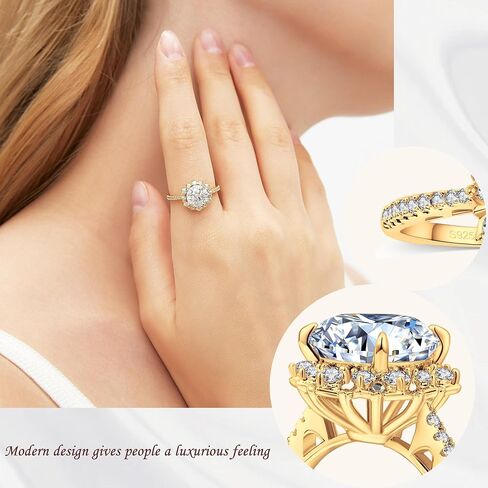 0.5/1.5/2/3CT خاتم الخطوبة مويسانيت للنساء ، د ، حلقة زفاف ، خاتم الزفاف ، خاتم خطوبة هالة الفضة الفضية S925 in Kuwait