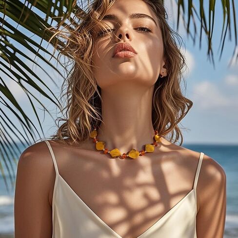 Firstmeet Natural Shell Pearl Choker Handmade Summer Boho Necklace for Women Beach Summer Holiday Gift in Kuwait