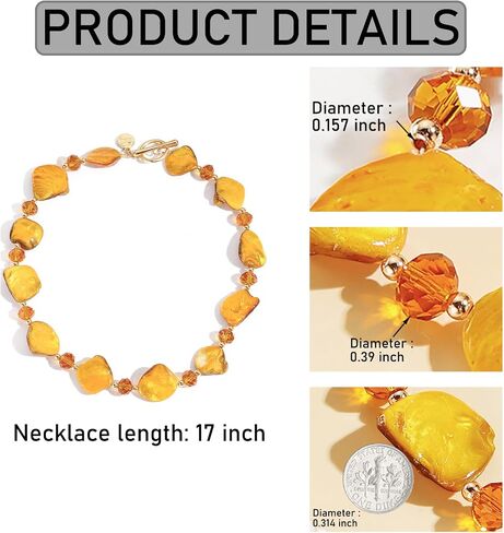 Firstmeet Natural Shell Pearl Choker Handmade Summer Boho Necklace for Women Beach Summer Holiday Gift in Kuwait