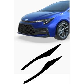 Amber Delete Headlight Tint compatible with 2019-2022 Toyota Corolla Sedan and Hatchback. Black smoke vinyl overlay accessories