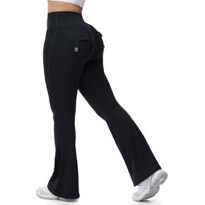 Tapata Womens Flare Leggings 28/30/32/34 inseam petite tall long scrunch butt lift gym pants yoga bants مع جيوب