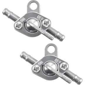 2 PCS Inline Fuel Tank Tap Valve, 6mm Motorcycle Inline Gas Fuel Petcock Shut Off Switch, Fuel Tank Tap Valve On-Off Switch for ATV 50cc 70cc 90cc 110cc 125cc 140cc 150cc