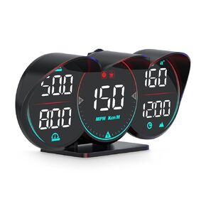 Digital GPS Speedometer G17 Automotive Heads Up Display for All Cars MPH Vehicle Speed Overspeed Fatigue Driving Alarm Clock Driving Time Driving Distance Altitude Compass Plug & Play