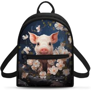 Highland Cow Mini Backpack Purse for Women Work Portable Bookbag with Front Zipper Pocket Lightweight Mini Shoulder Bag Travel Stylish Daypack Purse for Picnic Hiking