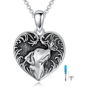 PROESS Cat Urn Necklace for Ashes 925 Sterling Silver Cat Pendant Butterfly Necklace Cat Cremation Jewelry Gifts for Women Men for Cat Lovers