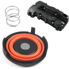 1 PC Automotive Engine PCV Valve Cover, OEM# 25198874 55573746 PCV Valve Cover Repair Membrane Kit, PCV Valve Replacement for Chevy Cruze Valve Cover, Compatible with Chevrolet Cruze (Black)