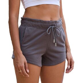 Women's Sweat Shorts Cotton French Terry Drawstring Summer Workout Casual Lounge Shorts with Pockets